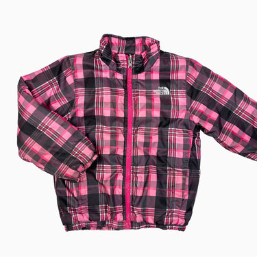 Manteau mi-saison carreauté rose 5Y