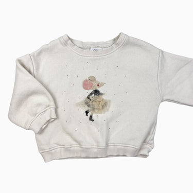 Pull vanille 'souris danseuse' 12-18M
