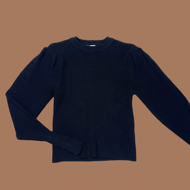 Pull noir en nylon et viscose pour femmes S