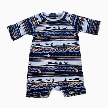 Maillot bleu crabe 18-24M