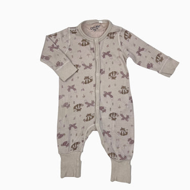 Combi rosé 'renards' en laine et viscose 0M (NB)