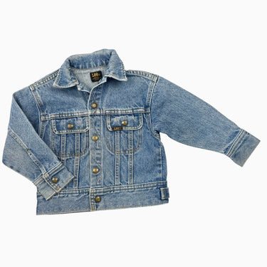 Veste en denim vintage avec boutons pressions fait au Canada 2-3Y