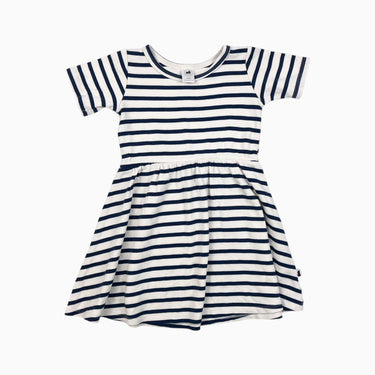 Robe à rayures marine en bambou et spandex 1-2Y