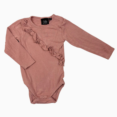 Cache-couche avec volant rose blush en viscose et elastane 9M