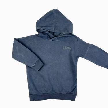 Pull à capuchon gris en bambou et coton 3-5Y