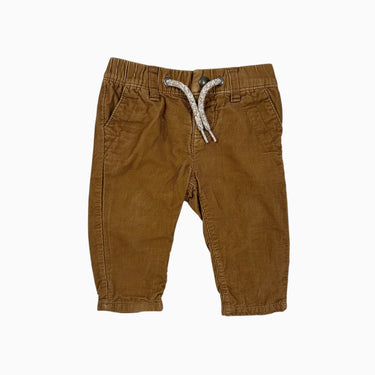 Pantalon marron en corduroy doublé 6-12M