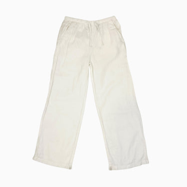 Pantalon blanc en lin et coton 8-9Y