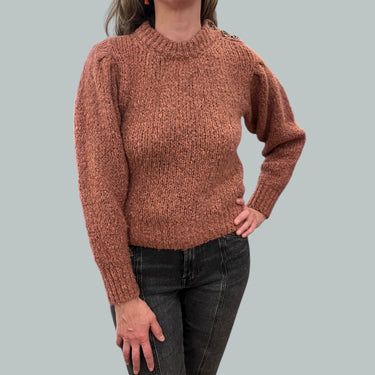 Pull rose framboise en tricot d'acrylique, alpaca, laine et polyamide pour femmes S