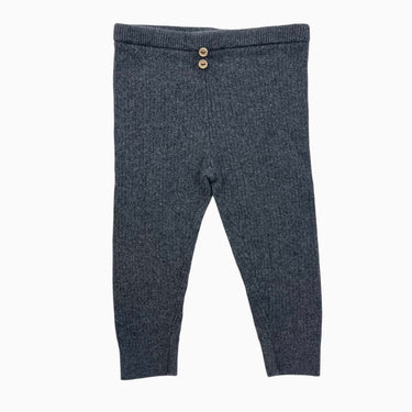 Legging anthracite en maille de coton cotelé 9-12M
