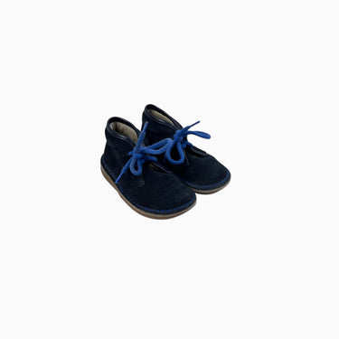 Bottines marine profond à lacets en suède 24EU