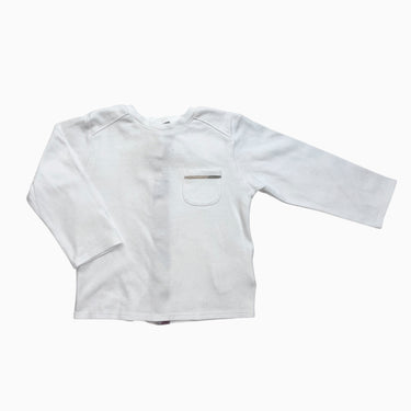 T-shirt blanc avec poche 12M