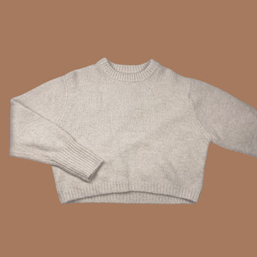 Pull vanille en acrylique, laine et alpaga pour femmes XL