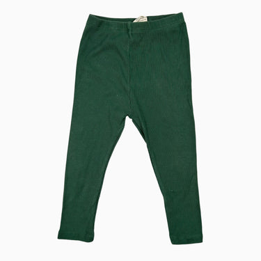 Legging vert côtelé en coton et spandex 18-24M