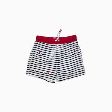 Maillot sans filet intégré à rayures marine 12M