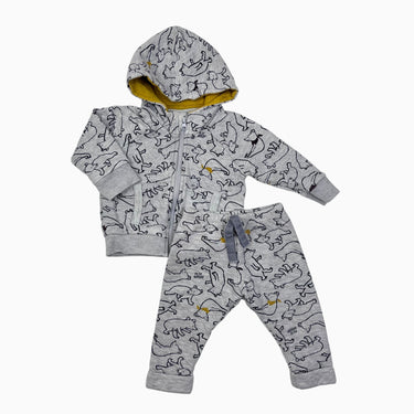 Ensemble gris 'ours' 6M