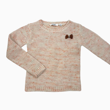 Pull rose avec fil métallique en tricot de polyamide et mohair 6Y (fit 4Y)