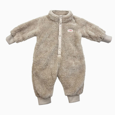 Combi beige en peluche 9M