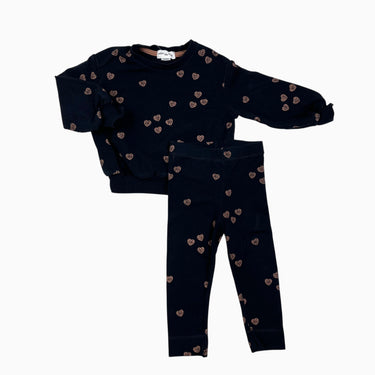 Ensemble noir basketball coeur 12M