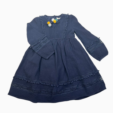 Robe marine en mousseline 9-10Y