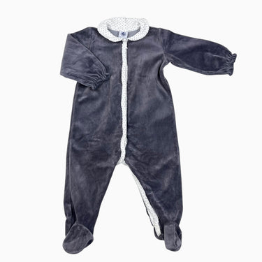 Pyjama gris velours col 12M