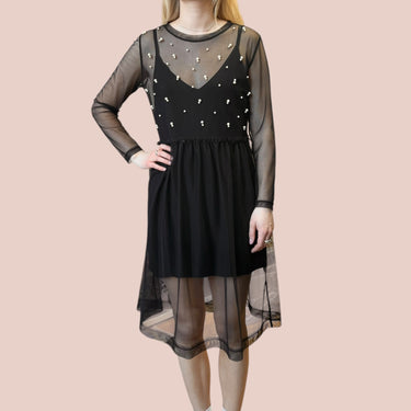 Robe en tulle perlée pour femmes (sans doublure) M