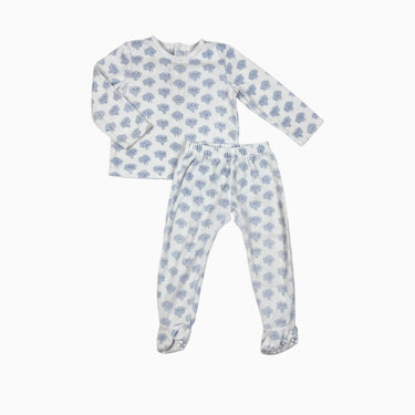 Pyjama blanc 'moutons' en velours 24M