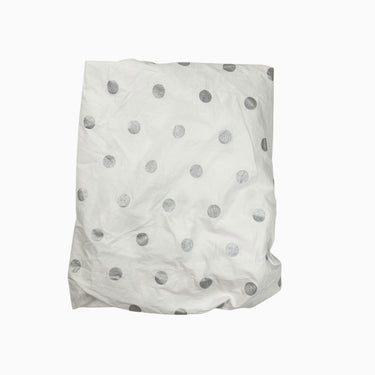 Drap contour bassinette blanche à pois