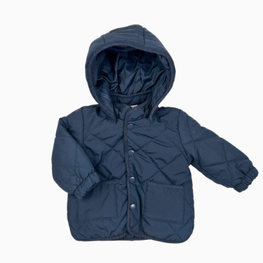 Manteau mi-saison marine matelassé 6-9M