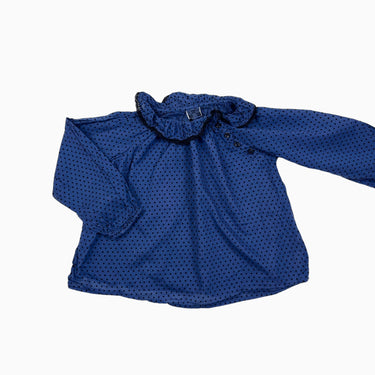 Blouse marine à pois noirs 3Y