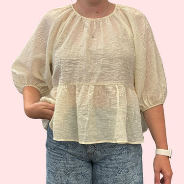 Blouse jaune beurre pour femmes M