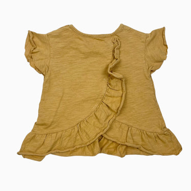 T-shirt miel en coton bio avec volants 3Y