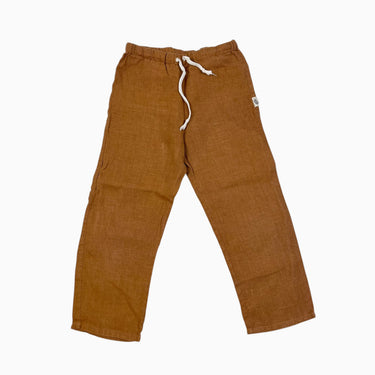 Pantalon caramel en lin 4-5Y