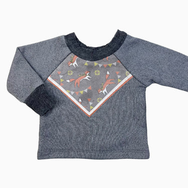 Pull gris 'renards' 18M