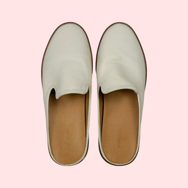 Sandales fermées blanches en cuir pour femmes 7US