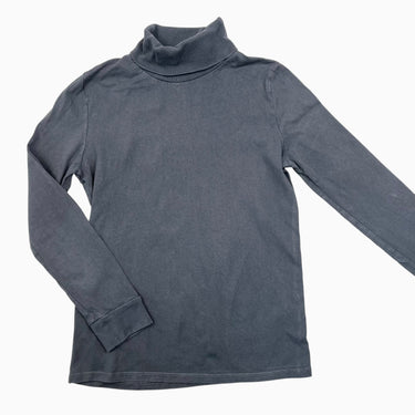 Chandail à col roulé gris acier en coton 10Y