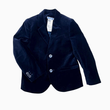 Blazer marine en velours 4Y