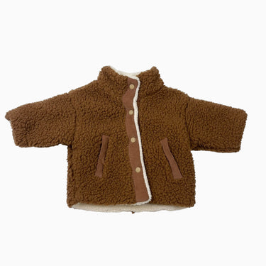 Manteau marron en sherpa S 12-18M
