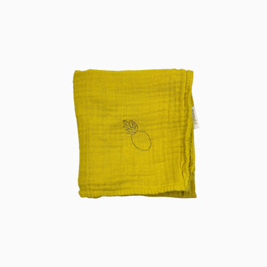 Lange ocre 'ananas' en mousseline 60x60CM