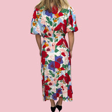 Charger l&#39;image dans la galerie, Robe fleuri en rayonne avec manches bouffantes pour femmes 6US M
