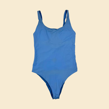 Maillot bleu azur réversible 'terry' et lisse pour femmes XL