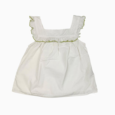 Blouse blanche avec détail anis 4Y