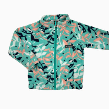 Veste aqua fleurie en polar 18-24M