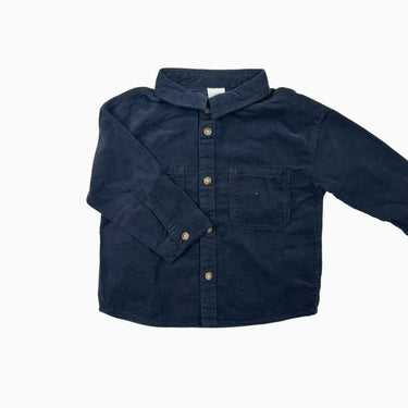 Chemise marine profond en corduroy brossé 4-6M