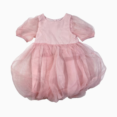 Robe rose doublée en tulle bouffante 2-3Y