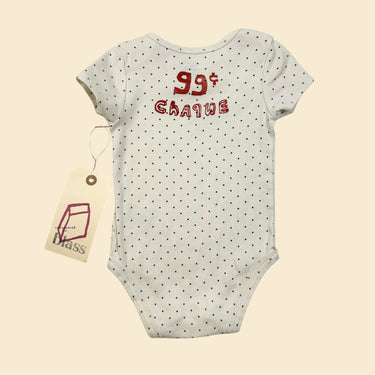 Onesie pointillé rose 12M