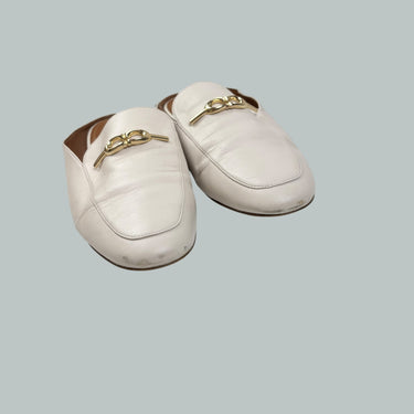 Loafers 'slip-on' crème en cuir pour femmes 11US