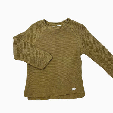 Pull vert chartreuse en tricot de coton 2-3Y