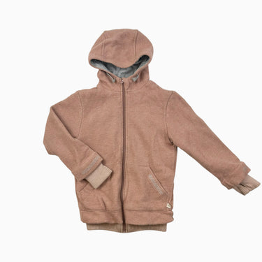 Manteau rose en laine vierge 6-8Y