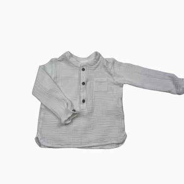 Blouse blanche en mousseline de coton 12M