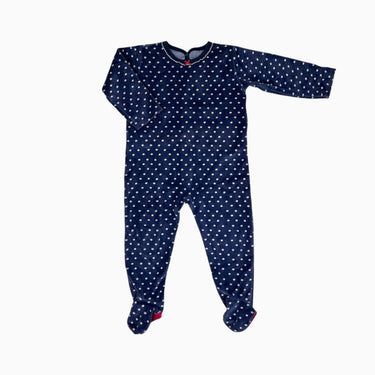 Pyjama marine à pois en velours 24M